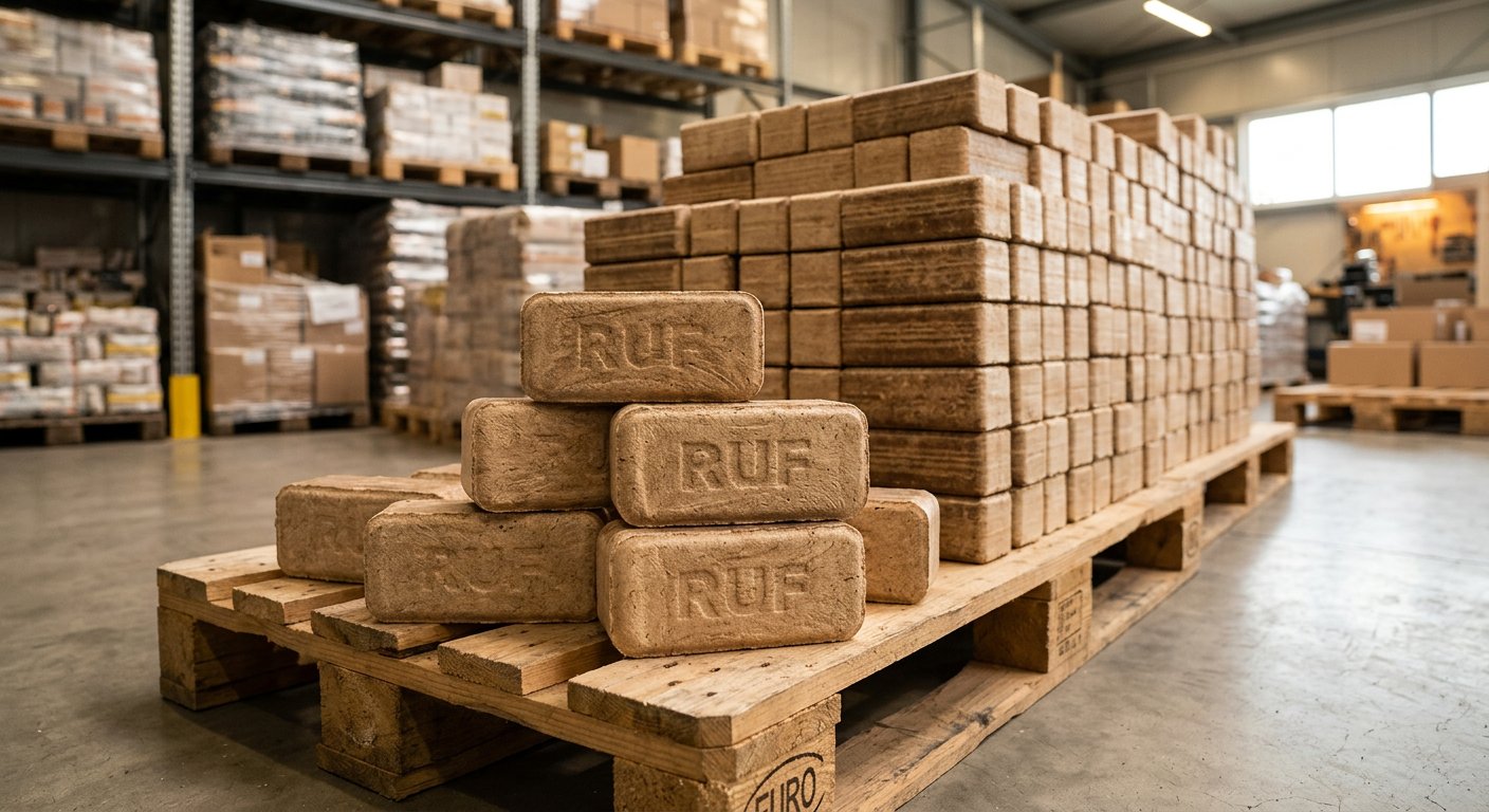 Топливные брикеты RUF из берёзы с доставкой
